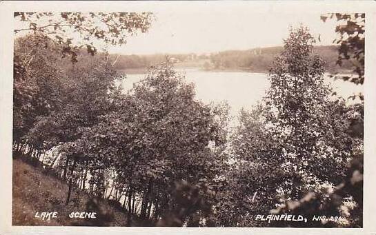 Wisconsin Plainfield Plainfield Lake 1930 Real Photo RPPC