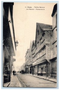 c1910 Rue Montoir Fishmonger Caen Old Houses Calvados Frances Postcard