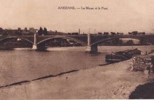 Ak Andenne Wallonien Namur Le Pont sur la Meuse Belgium Postcard