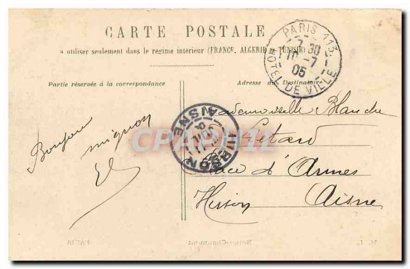 Old Postcard Paris Buttes Chaumont