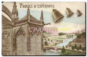 Old Postcard Fantasy Easter Bells