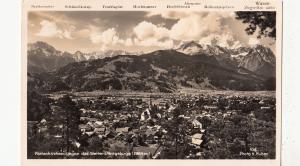 BF17193 partenkirchen gegen das wettersreingebirge  germany front/back image