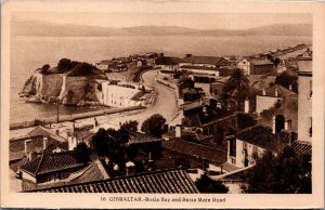 Gibraltar Rosia Bay And Rosia Main Road Vintage Postcard C117