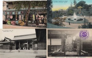 Umbrella Shop Yokohama 4x Japanese Antique Postcard s