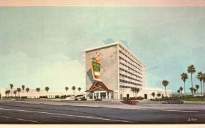 Vintage Postcard Holiday Inn Hotel Beachside South Atlantic Beach Florida FL