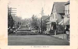 Delta Pennsylvania Main Street Vintage Postcard AA66742
