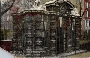 The Old Water Gate Victoria Embankment Vintage Postcard 1909