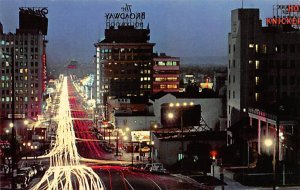 Looking Down Vine Street Hollywood and Vine Hollywood California  