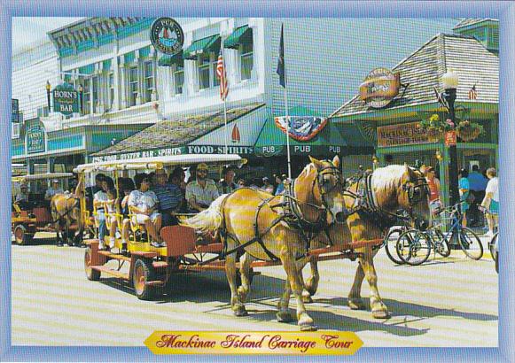 Horse Drawn Taxi Mackinac Island Michigan