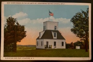 Vintage Postcard 1932 Tower House, Mt. Utsayantha, Catskills, Stamford, New York