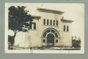 Battle Creek IOWA RPPC 1914 MOVIE THEATER Opera House nr Ida Grove Danbury