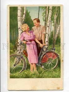3026269 In love pair on Bicycle Vintage colorful PC #2