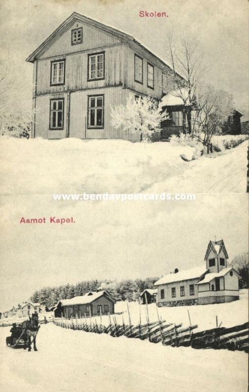 norway norge, ÅMOT AAMOT, Skolen, Kapel (1910s)