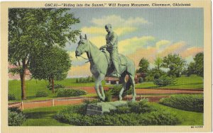 Riding Into the Sunset Will Rogers Monument Claremore Oklahoma