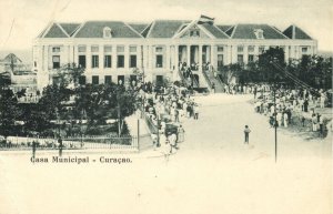 curacao, N.A., WILLEMSTAD, Casa Municipal (1900s) Postcard (1)