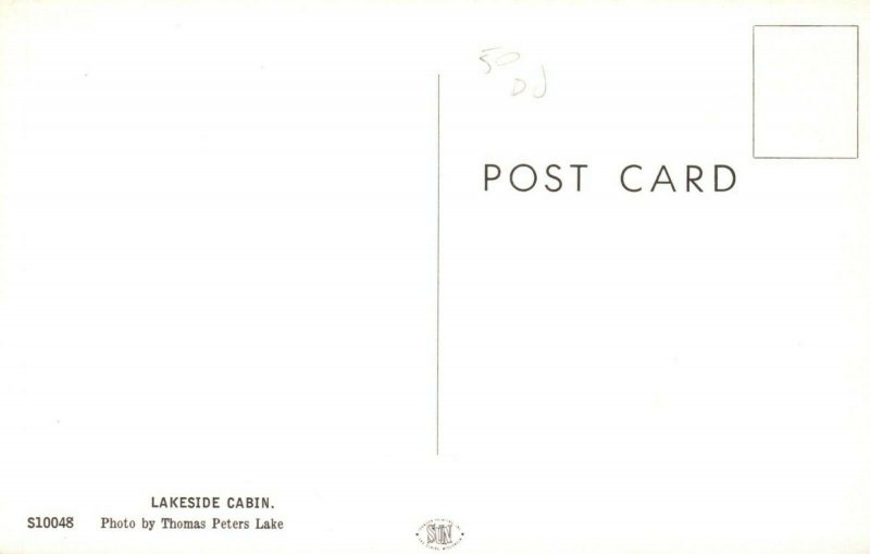 Onaway Michigan MI Lakeside Cabin Postcard