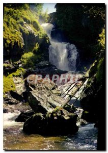 Modern Postcard Valley of the Montane Gimel Correze Serle waterfalls forming