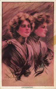 Philip Boileau Anticipating 1907 Artist Signed Postcard