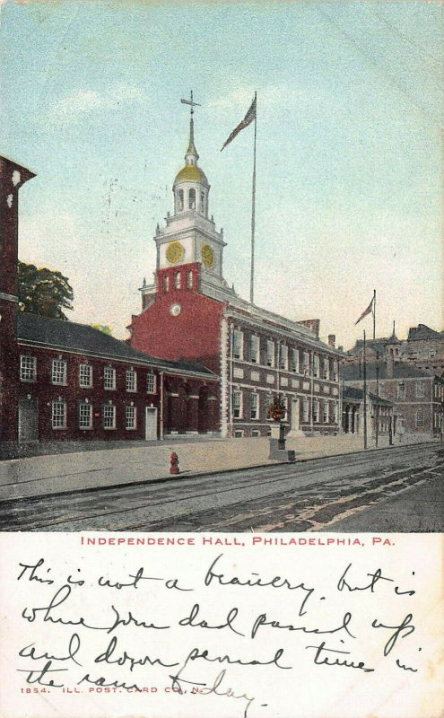 Independence Hall, Philadelphia, Pennsylvania, Early Postcard, Used in 1906