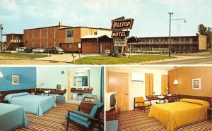 Detroit, MI Michigan  HILLTOP MOTEL Rooms/TV  50's Cars ROADSIDE Chrome Postcard
