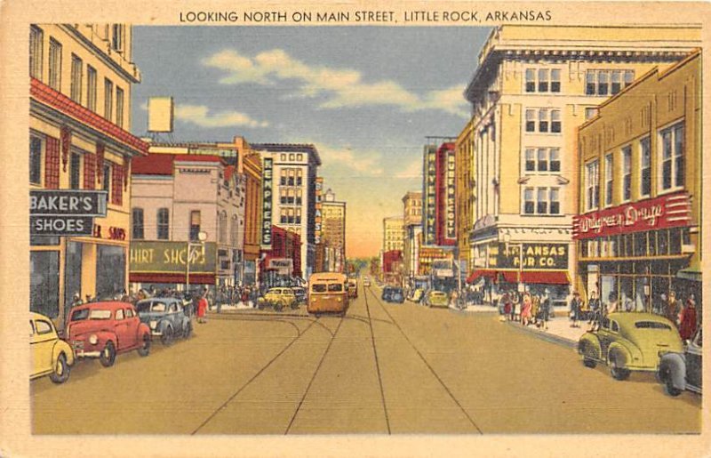 Looking north on Main Street Little Rock, Arkansas, USA Bus Unused 