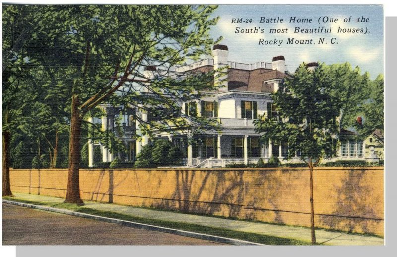 Rocky Mount, North Carolina/NC Postcard, Battle Home  United States -  North Carolina - Other, Postcard / HipPostcard