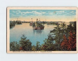 Postcard Devils Oven Island Thousand Islands Alexandria Bay New York USA