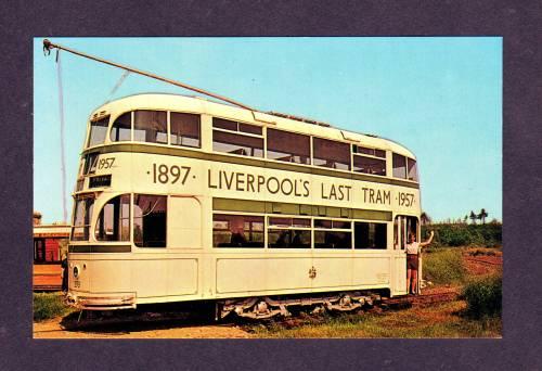 Liverpool Last Tram Trolley Car ENGLAND UK Postcard