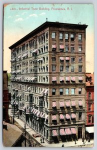 Providence Rhode Island~Industrial Trust Bldg Exterior View~PM 1910~Vtg Postcard