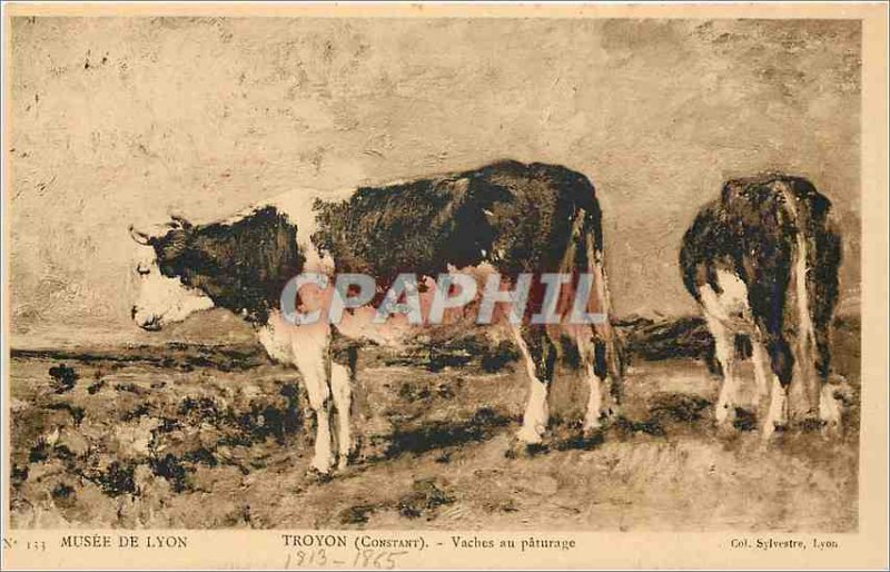 Old Postcard Troyoagen Constant Cow Patur