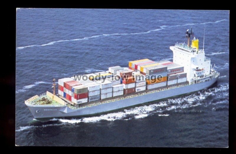 ca0040 - Ben Line Containership - Benvalla , built 1979 - postcard