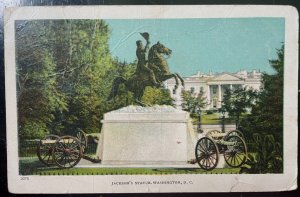 Vintage Postcard 1907 Jackson's Statue, Washington, D.C.