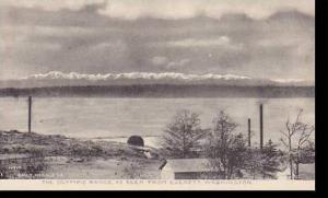 Washington Everett The Olympic Range As Seen From Everett