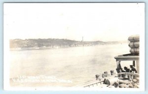 RPPC  U.S.S. SIERRA Ship leaving BREST, FRANCE ~ WWI Era c1918 Military Postcard