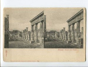 286765 ITALY POMPEI Venus Temple Vintage Stereo view postcard