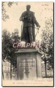 Old Postcard Graulhet Statue L ​​& # 39Amiral Yellow