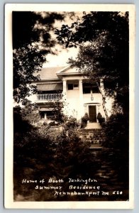 RPPC Real Photo Postcard - Home of Booth Tarkington, Kennebunkport, Maine  1931