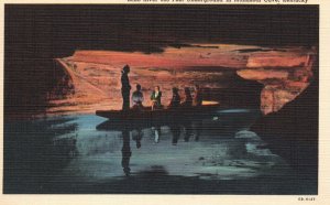 Vintage Postcard Echo River Boating Underground Mammoth Cave Nat'l Park Kentucky