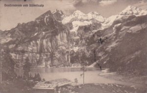 Switzerland Deschinensee und Bluemlisalp 1911