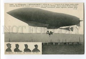 415324 Aviation FRANCE airship dirigible La Republique team Vintage postcard