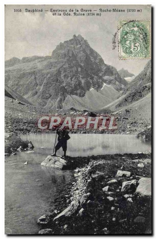 Old Postcard Dauphine Surroundings Grave Roche Meane and great destruction