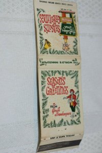 Holiday Inn Seasons Greetings Chicago Glen Ellyn 20 Strike Matchbook Cover