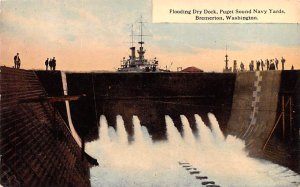 Flooding Dry Dock Puget Sound Navy Yards, Bremerton, Washington, USA Unused 