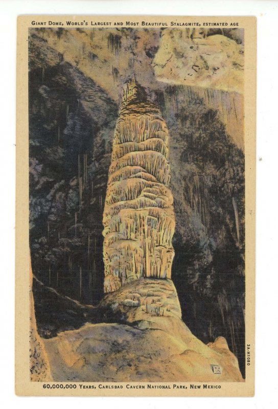 NM - Carlsbad Caverns Nat'l Park. Giant Dome Stalagmite ca 1933