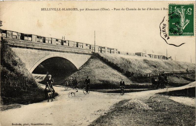 CPA BELLEVILLE-Blargies par ABANCOURT - Pont du Chemin de fer d'Amiens (259539)