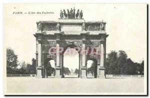 Old Postcard Paris Arc Tuileries