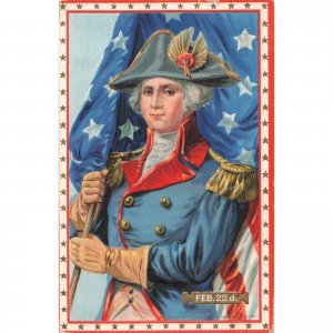 c.1912 Raphael Tuck Embossed Patriotic George Washington Postcard / 10C1-143