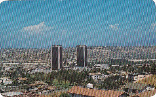 Mexico Tijuana Panoramic View With Agua Caliente Towers