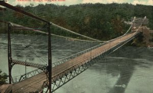 Vintage Postcard 1910's Lewiston Bridge Niagara River Niagara Falls NY