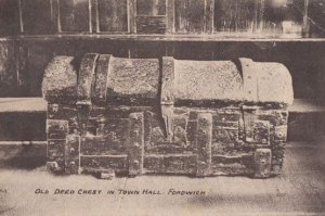 Fordwich Kent Old Trunk Deed Chest & Visitor Exhibit Message Old Postcard